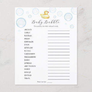 Rubber Duck Baby Babble Scramble