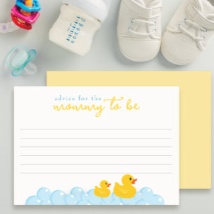 Rubber Duck Baby Shower Advice For The Mummy To Be Card
