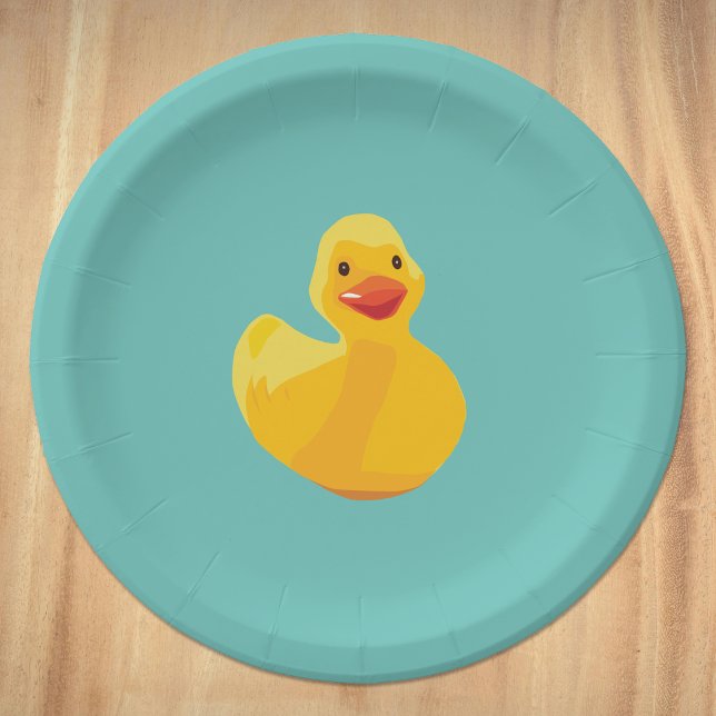 Rubber Duck Baby Shower Paper Plate (Creator Uploaded)