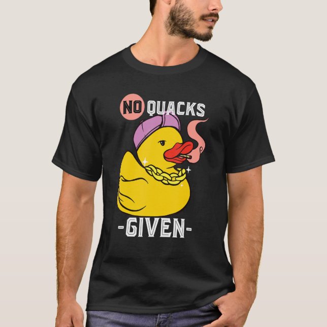 Rubber Duck Bling No Quacks Summer Party Duck Gang T-Shirt (Front)