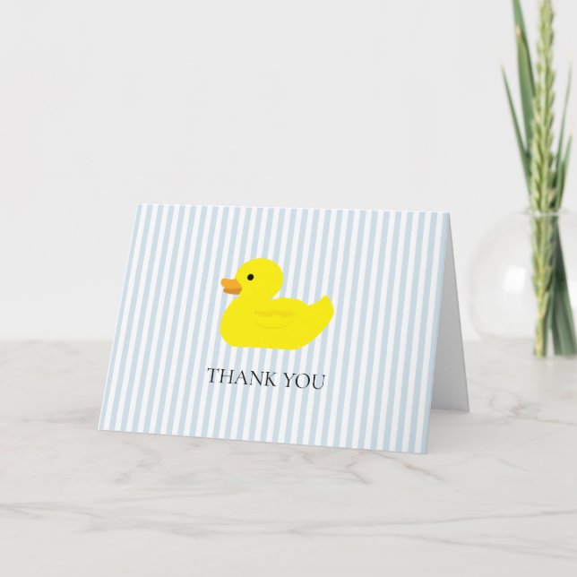 Rubber Duck Blue Stripe Card (Front)
