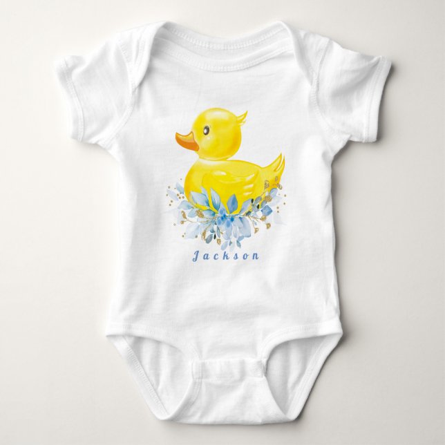 RUBBER DUCK Boy First  Birthday T-Shirt Baby Baby Bodysuit (Front)
