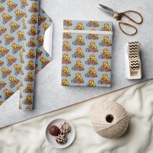 Rubber Duck Bricklayer Wrapping Paper (Crafts)