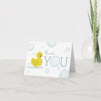 Rubber Duck Bubbles Baby Shower Thank You