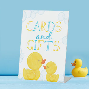 Rubber Duck Cards & Gifts Birthday or Baby Shower Pedestal Sign