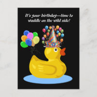 Rubber Duck cheerful  Fun and Quirky birthday