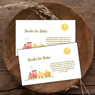 Rubber Duck Choo Choo Train Books For Baby Shower Enclosure Card