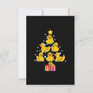 Rubber Duck Christmas Tree Duckie Quack Christmas Invitation