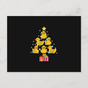 Rubber Duck Christmas Tree Duckie Quack Christmas Postcard