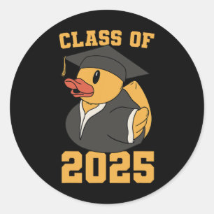 Rubber Duck Cl Of 2025 Senior 2025 Graduation Year Classic Round Sticker