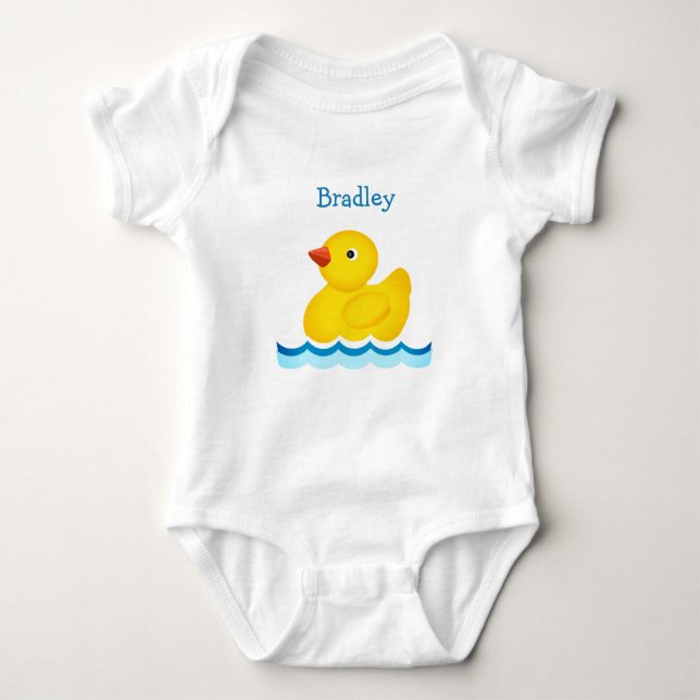 Rubber Duck Custom Baby Bodysuit (Front)