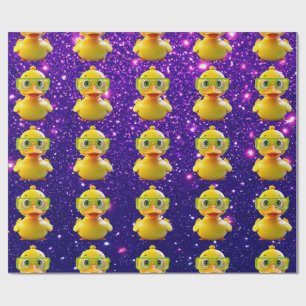 Rubber Duck Cute Charming Themed Inspired Wrapping Paper