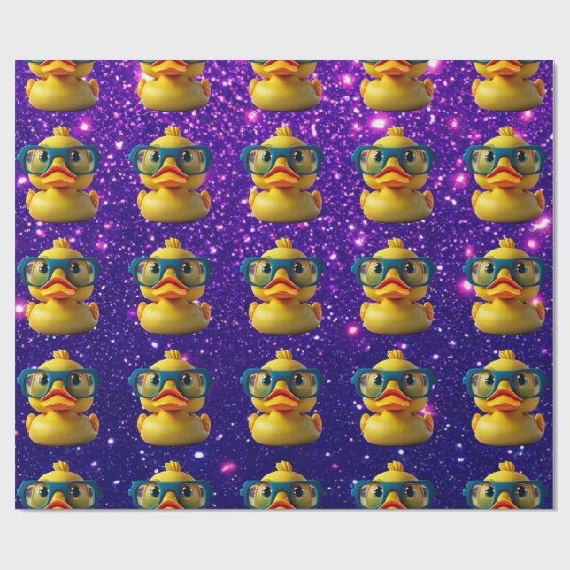 Rubber Duck Cute Charming Themed Inspired  Wrapping Paper (Flat)