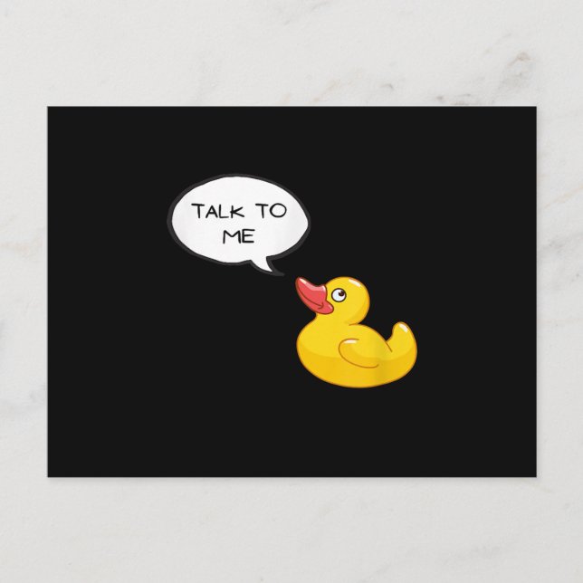 Rubber Duck Debugging Postcard (Front)