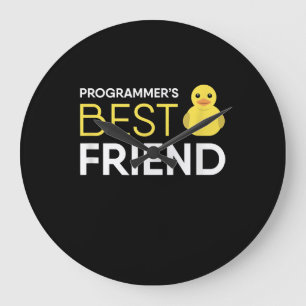 Rubber Duck Debugging Programmers Best Friend Large Clock