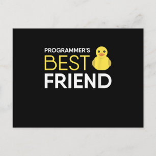 Rubber Duck Debugging Programmers Best Friend Postcard