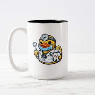 Rubber Duck Dentist Two-Tone Coffee Mug