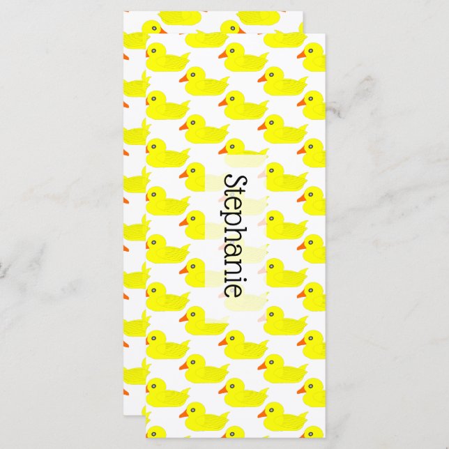 Rubber Duck Design Bookmark (Front/Back)