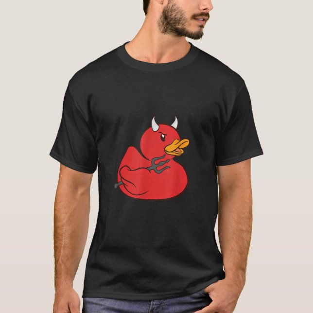 Rubber Duck Devil Rubber Duckie Halloween Costume  T-Shirt (Front)