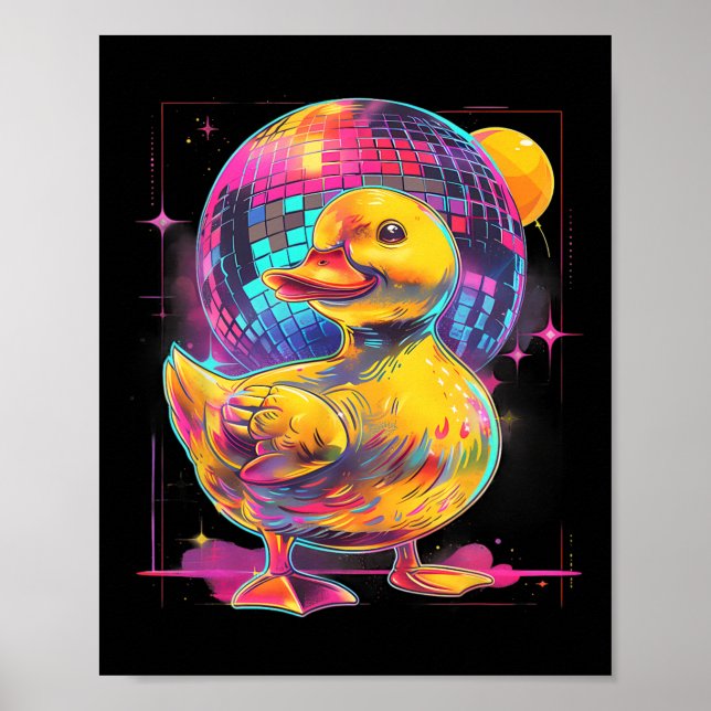 Rubber Duck Disco Music Dancing Rubber Duckie Disc Poster (Front)