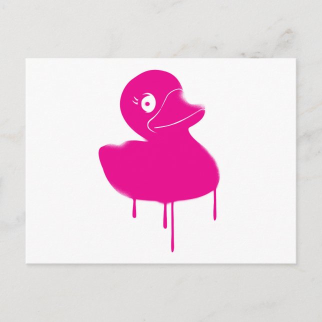 Rubber Duck Ducky Graffiti Art Postcard (Front)