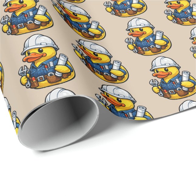 Rubber Duck Engineer Wrapping Paper (Roll Corner)