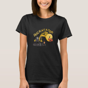 Rubber Duck Excavator Construction Site Worker Dr T-Shirt