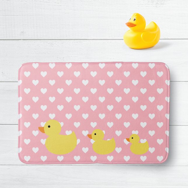 Rubber Duck Family Polka Dot Bath Mat (Creator Uploaded)