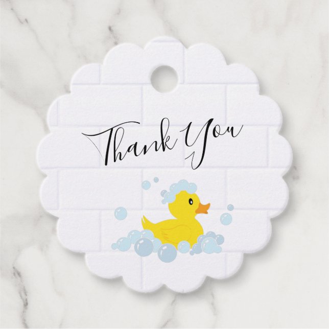 Rubber Duck Favour Tags (Front)