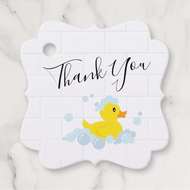 Rubber Duck Favour Tags (Front)