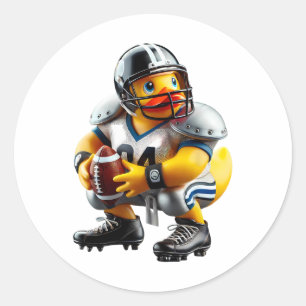 Rubber Duck Footll Player Ducky Duckie Men Women K Classic Round Sticker