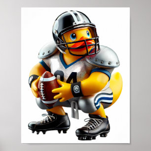 Rubber Duck Footll Player Ducky Duckie Men Women K Poster