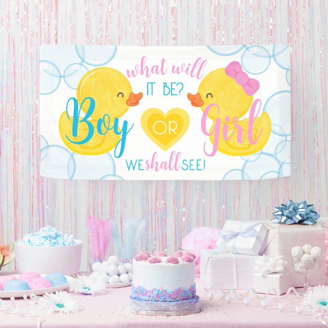 Rubber Duck Gender Neutral or Reveal Party  Banner (Creator Uploaded)