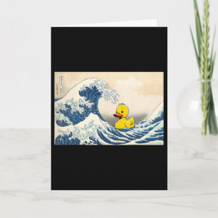 Rubber Duck Great Wave Cute Ducky Duckie Men Women Card