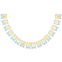 Rubber Duck Happy Birthday Bunting – Blue & Yellow