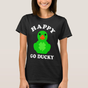 Rubber Duck Happy Go Ducky Four Leaf Clover St Pat T-Shirt