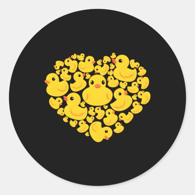 Rubber Duck He Quack Ducky 'S Day Classic Round Sticker (Front)