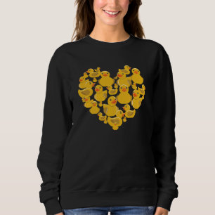 Rubber Duck Heart. Ducky Quack Sweatshirt