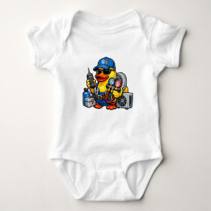 Rubber Duck HVAC Technician Baby Bodysuit