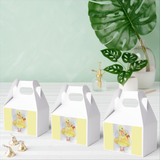 Rubber Duck in Pool Float Favour Box (Multiple)