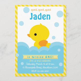 Rubber Duck Invitation / Duck Invitation