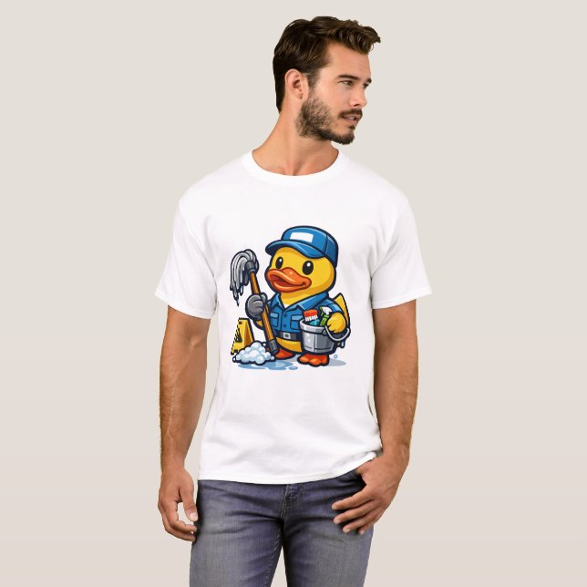 Rubber Duck Janitor T-Shirt (Front Full)