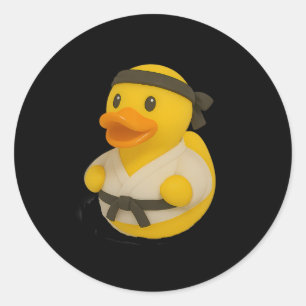 Rubber Duck Karate Ducky Duckie Men Women Kids Classic Round Sticker