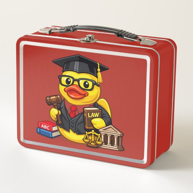 Rubber Duck Lawyer Metal Lunch Box (Front)