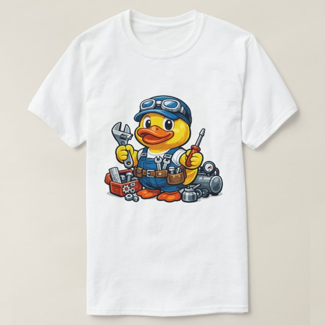 Rubber Duck Mechanic T-Shirt (Design Front)