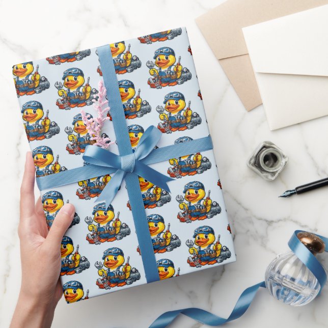 Rubber Duck Mechanic Wrapping Paper (Gifting)