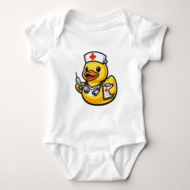 Rubber Duck Nurse Baby Bodysuit (Front)