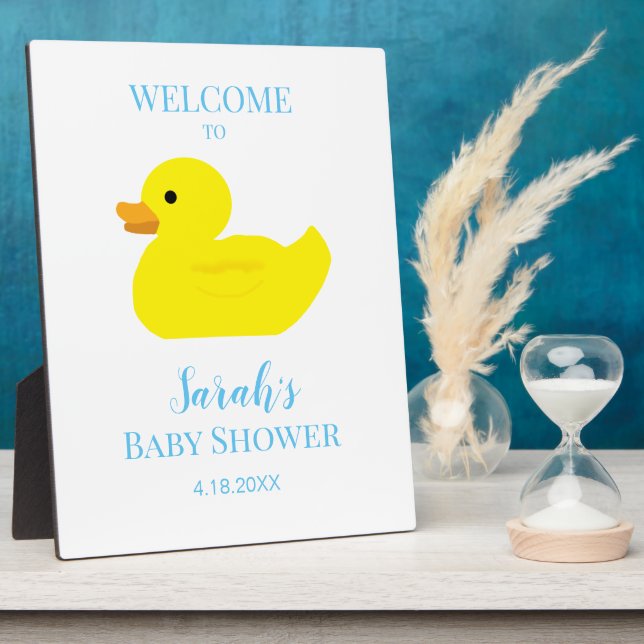 Rubber Duck Party Baby Shower BABY Plaque (Side)