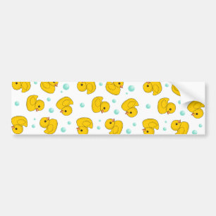 Rubber Duck Pattern Bumper Sticker