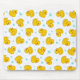 Rubber Duck Pattern Mouse Pad